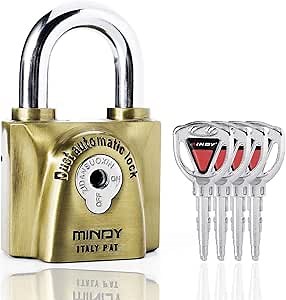Mindy 60mm Heavy Duty Waterproof Keyed Padlock with 4 Keys