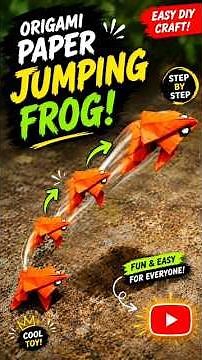 Origami Jumping Frog 🐸 | Amazing Paper Frog That Really Jumps! | Easy Step-by-Step Tutorial