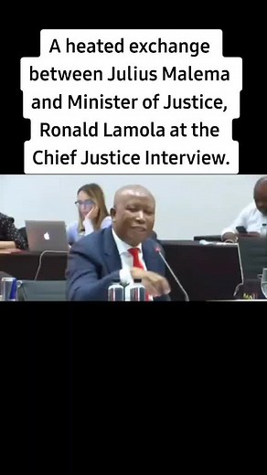 Julius Malema vs Ronald Lamola: Chief Justice Interview Clash