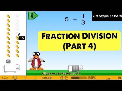 Fraction Division (Part 4) - 5th Grade ST Math With JiJi The Penguin