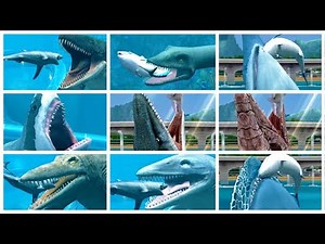 ALL SURFACE AQUATICS FEEDING ANIMATIONS (JURASSIC WORLD)