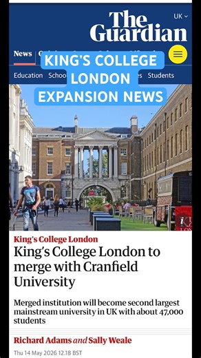 KING’S COLLEGE LONDON EXPANSION NEWS #kcl #kingscollegelondon #cranfielduniversity #ukuniversity