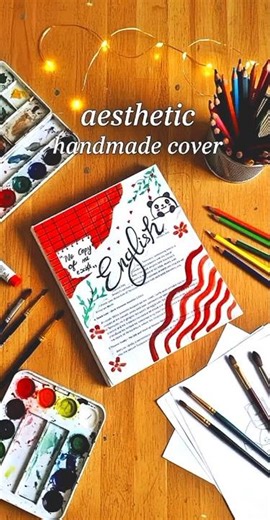 Aesthetic Handmade Notebook Cover Design | Easy & Cute Idea ✨🎨 #shorts #viral #diy