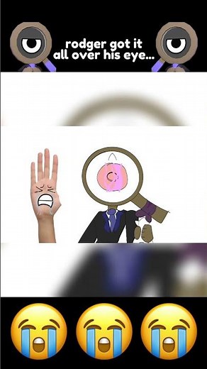 How is rodger chewing from his eye... 😱 #smallcreator #dandysworld #shorts