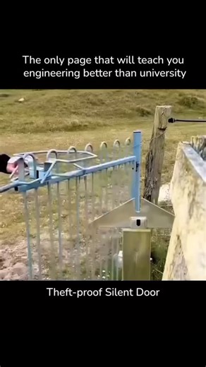 How it Workx on Instagram: "A Gate That Can’t Be Forced Open — Pure Mechanical Genius! In this video, we explain how a theft-proof silent gate mechanism uses smart geometry and mechanical linkages to lock itself without noise, electricity, or complex electronics. 📌 What you’ll learn in this video: ✔ How the angled plates guide and lock the mechanism ✔ Why force redistribution makes it theft-proof ✔ Real industry use cases for silent mechanical gates This gate system uses a combination of angled