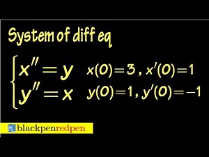 System of differential equations by elimination (2nd order, w/ initial conditions), sect5.2#21