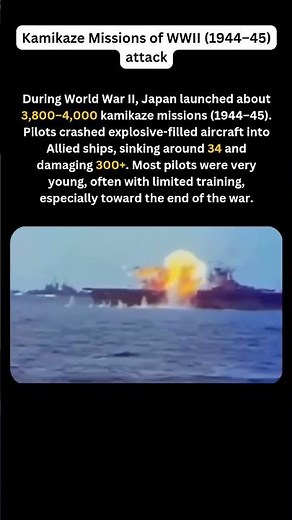 Kamikaze Missions in World War II (1944–45) | Japan’s Final Air Attacks #history #ww2