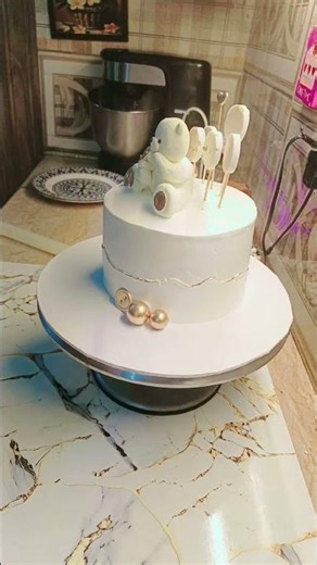 Teddy cake making 🐻