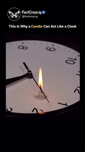 @factriot.ig | Long before digital clocks existed, humans used fire to track time. A candle burns at a nearly constant rate when the wax, wick, and... | Instagram