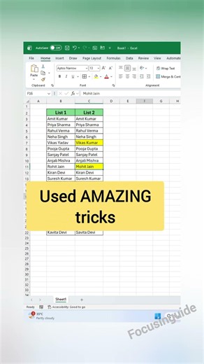 Don't Compare Two Lists in Excel Like This! Use This Smart Trick Instead ✅