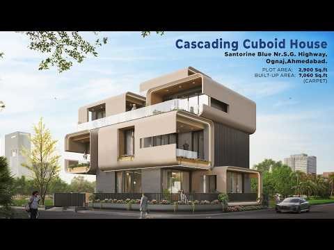 7,060 Sq.Ft Carpet Area | Cascading Cuboid House | Ar. Prashant Parmar