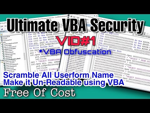Ultimate VBA Security Part # 1 | VBA to make all Userform Name Un-Readable