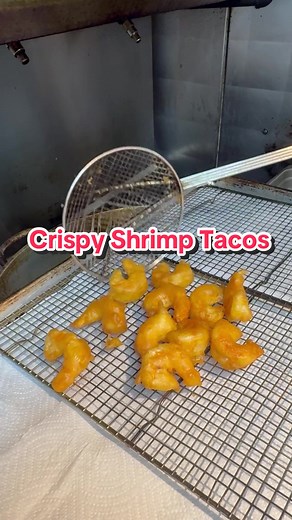 Crispy Shrimp Tacos with Pico de Gallo & Chipotle Crema