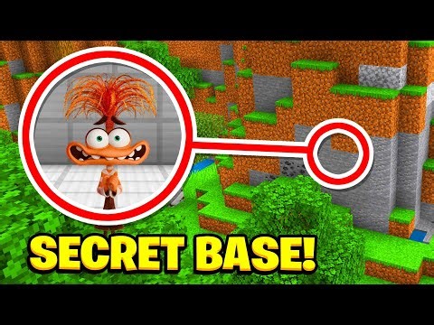 Minecraft : Whats Inside ANXIETYS Secret BASE?