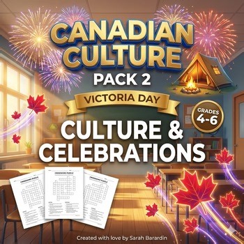 Victoria Day Pack 2 Celebrations Crossword Puzzle With Word Banks