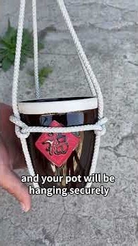 How to Make a Hanging Planter with One Rope
