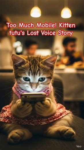 Screen Addiction Gone Wrong 😿 The Story of Kitty tutu #cat #shorts #catvideos #mobileaddiction