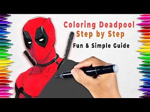 How to Color Deadpool – Easy Marvel Superhero Coloring Tutorial | Gambari Art