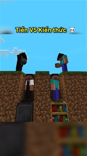 Tiền và Tri Thức, bên nào thắng 🐧 #minecraft #shorts