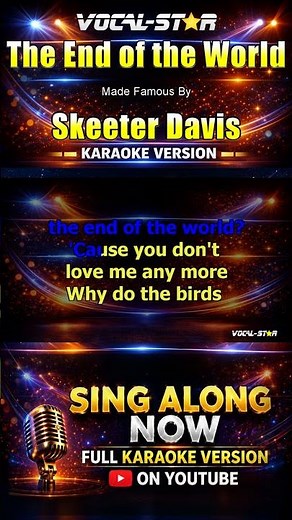 Skeeter Davis - The End of the World (Karaoke Studio Version) #singalong #karaoke #vocalstar