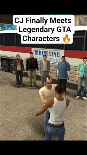 CJ Finally Meets Legendary GTA Characters 🔥#gta #gtav #gtasanandreas#