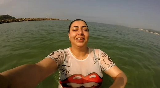 Ocean Swimming Adventure with Unique Shirt Design