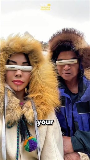 Weird goggles that save your eyes ⁉️😳 #survival #winter #goggles