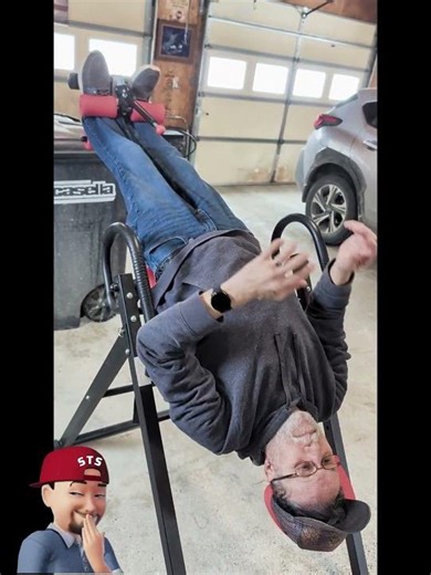 73 year old 2nd time on an inversion table 😄 😂