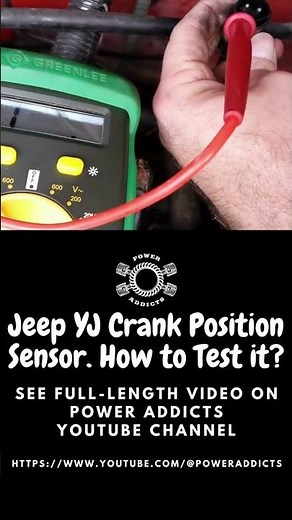 How to test a YJ Crank Position Sensor #poweraddictscrew #jeepwrangleryj #shorts