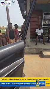 Otuan:Excitements as Chief Osunu becomes first man to drive into community as the lawmaker representing Southern Ijaw Constituency 1, Hon. Felix Bonny-Ayah, joined him. | Bayelsa Government New Media