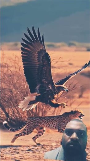 Strong Eagle 🦅 Capture Cheetah and Files to Nest #wildlife