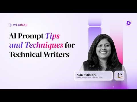 AI Prompt Tips and Techniques for Technical Writers | Document360 Webinar