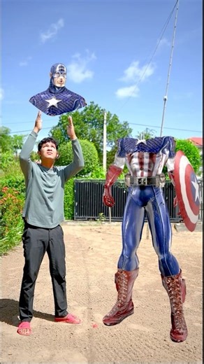 Captain America flying body parts matching