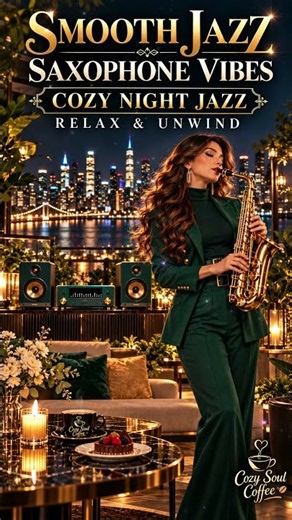 Smooth Jazz Saxophone 🎷 Cozy Night Jazz for Relaxing & Unwinding