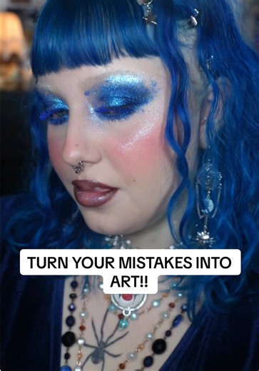 turn your mistakes into art!!! this was so liberating😭🙏 ib @danielle @Benefit Cosmetics Bad Gal Bang blue mascara* @DanessaMyricksBeauty Lightwork palette* @Kaleidos Makeup Sky Walker highlighter, ‘Hickory’ lip pencil & ‘Prismelt’ lip melt* @BEAUTY BAY Bright matte & Metamorphic palettes* @rimmellondon Scandaleyes eyeliner ‘cobalt blue’* (*gifted)