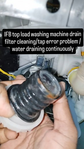 aj_wm_service on Instagram: "IFB top load washing machine drain filter cleaning/tap error problem /water draining continuously . . . #washingmachine #service #viral #ifb #instagram #trending #youtubeshorts"