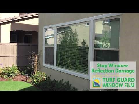 Artificial Grass Burning from Windows - How To Stop Reflection Damage