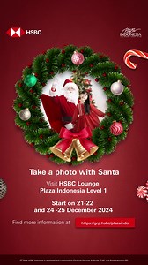 265 reactions | Make this Christmas unforgettable with HSBC at Plaza Indonesia! ✨ From magical moments with Santa to exciting activities and surprises, the festive joy awaits you. Visit HSBC Lounge and experience the holiday wonders now! Discover more on grp.hsbc/plazaindo PT Bank HSBC Indonesia is registered and supervised by Financial Services Authority (OJK), and Bank Indonesia (BI). | HSBC | Facebook