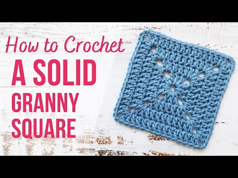 How to Crochet a Solid Granny Square | Very Easy | US Terms