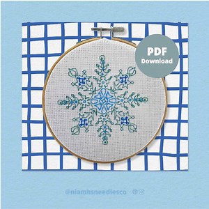 Christmas Snowflake Cross Stitch Pattern | Digital Download PDF Instructions | Festive Holidays Template | Niamhsneedlesco - Etsy UK