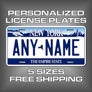 Personalized New York License Plate - Any Name, Choose Your Plate Size, Enter the Name/text . Order Today Ready to Ship Next Business Day - Etsy