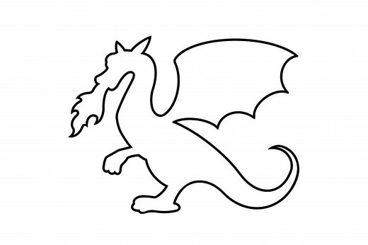 Dragon Outline – Free Printable Dragon Shapes & Craft Templates