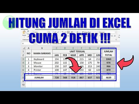 Cara Menghitung Jumlah dengan Cepat di Excel