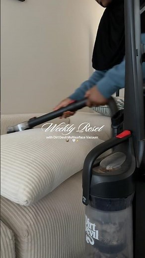 Weekly reset ft dirt devil multi surface vacuum! 🧼🤍✨ #cleaningtips #cleaninghacks #vacuum
