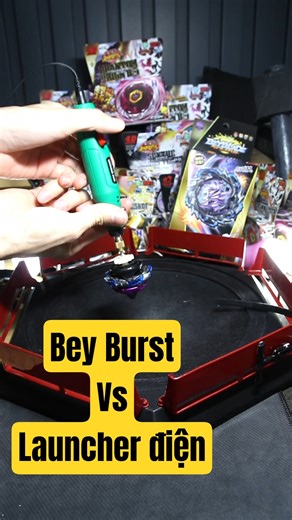 Beyblade Burst vs Launcher máy khoan mini #beyblade #burst