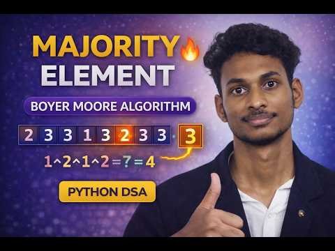 Majority Element | Boyer Moore Voting Algorithm | Python DSA