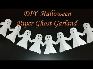 DIY Halloween Paper Ghost Garland | Dekoracija od papira za noc vestica