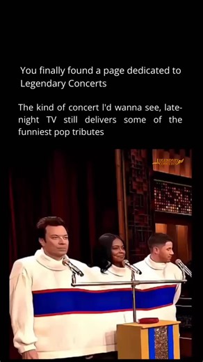 Legendary Concerts on Instagram: "If this isn’t the definition of a “legendary concert,” I don’t know what is. Late-night TV really creates the most specific fever dream performances, and honestly? We are here for it. There is just something about “I Want It That Way” that forces everyone to sing along—even if you are trapped in a three-headed sweater with Jimmy Fallon and Nick Jonas. The harmonies? Surprisingly on point. The choreography? Limited, but iconic. This is the kind of wholesome chaos