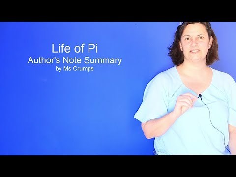 Life of Pi - a summary of the Author's Note by Ms Crumps