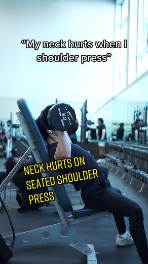 The upright bench eliminates the ability to dig your neck into the bench while doing shoulder press — essentially forcing your torso to stay in the proper position for shoulder press #fyp #fitness #gym #bodybuilding #tiktoktaughtme
